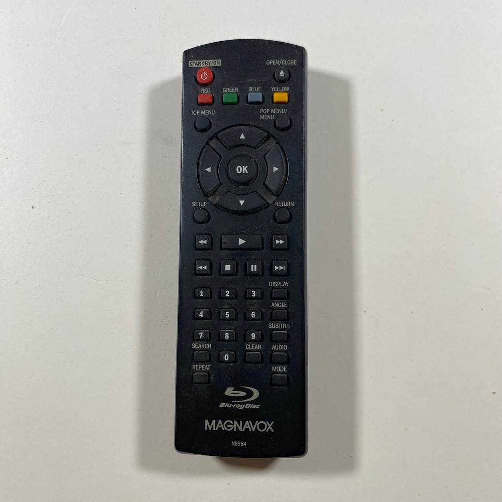 Magnavox NB954 Blu-ray Disc Player Remote Control Black OEM Replacement
